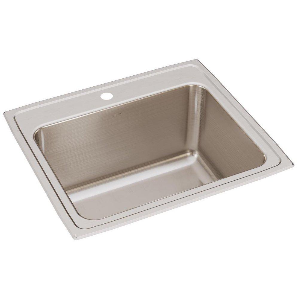 Elkay Lustrous Satin 25 x 22 in. Stainless Steel Single Bowl Drop-in Kitchen Sink in Lustrous Satin 
