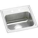 17 x 16 in. 2 Hole Stainless Steel Single Bowl Drop-in Kitchen Sink in Brushed Satin