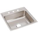 22 x 22 in. 3 Hole Stainless Steel Single Bowl Drop-in Kitchen Sink in Lustrous Satin