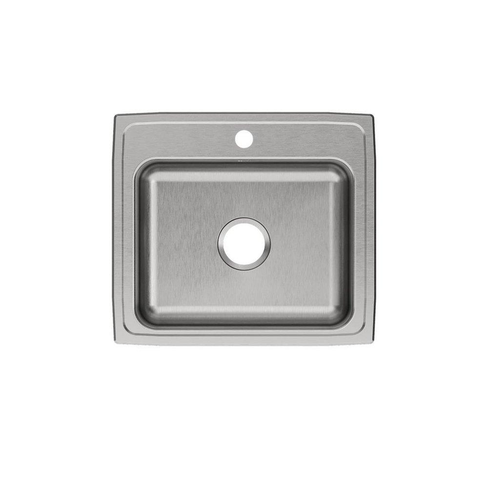 Elkay Brushed Satin 22 x 19-1/2 in. Stainless Steel Single Bowl Drop-in Kitchen Sink in Brushed Satin 