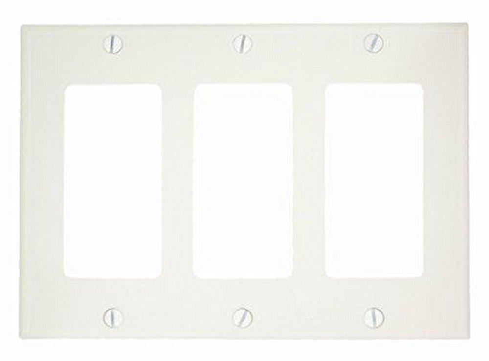 LEVITON White 3-Gang Wall Plate 