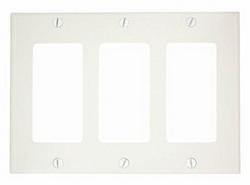 3-Gang Wall Plate in White