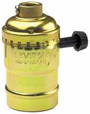 LEVITON Polished Gilt 3-Way Aluminum Shell Incandescent Lamp Holder 
