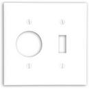 2-Gang Toggle Single Wall Plate in White