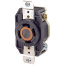 30A 125/250V Flush Locking Receptacle in Black
