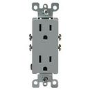 LEVITON Grey 15 Amp 125V Duplex Receptacle 