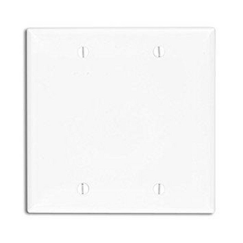LEVITON White 2-Gang Standard Size Blank Wall Plate 