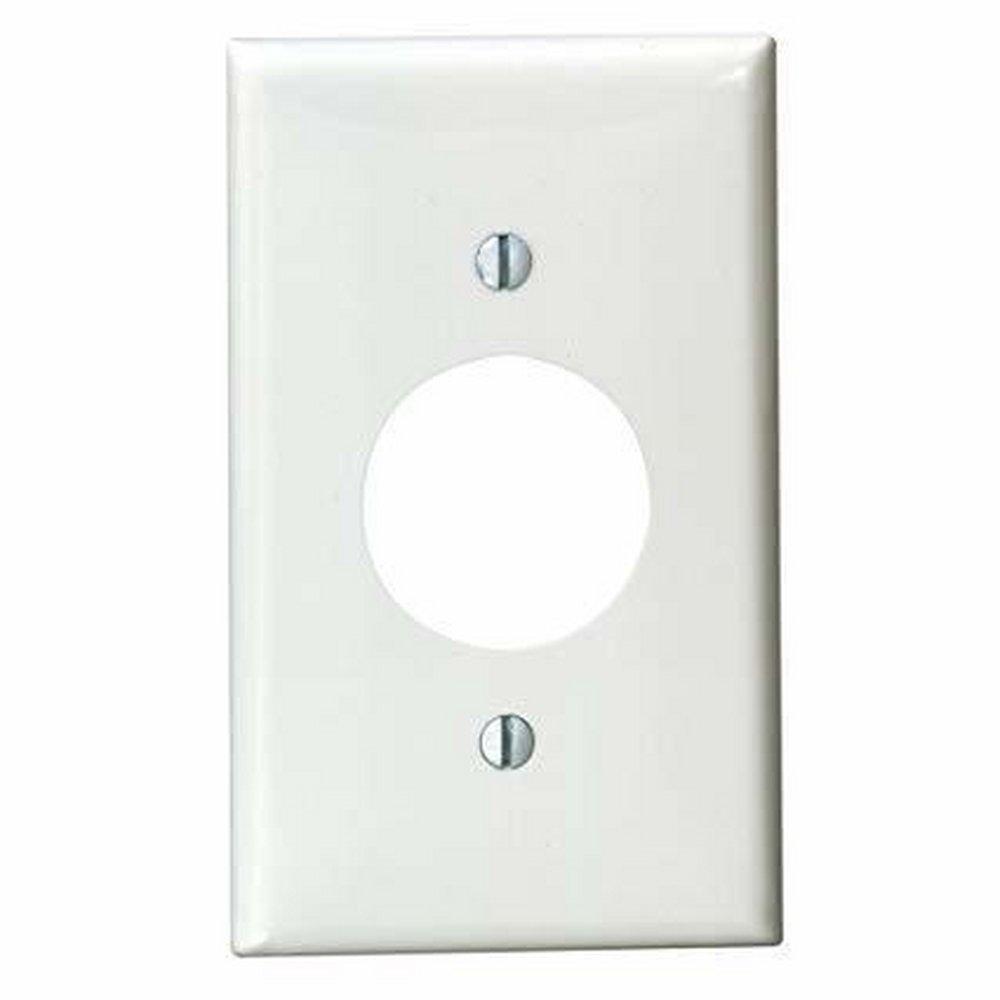LEVITON White 1-Gang Receptacle Wall Plate 