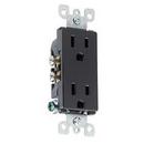 LEVITON Black 15 Amp 125V Duplex Receptacle 