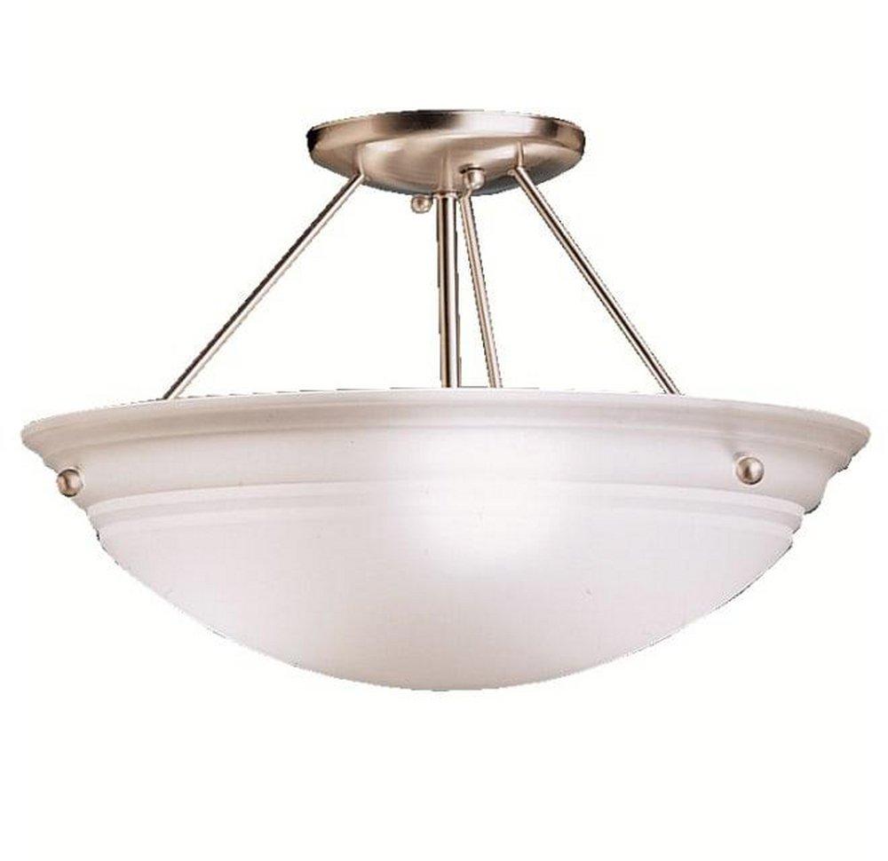 Kichler Lighting Brushed Nickel 100W 3-Light Medium Incandescent Semi-Flush Ceiling Light 