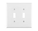 2-Gang Toggle Device Switch Wall Plate Midway in White