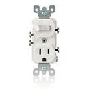 1 POLE Switch & Grounded Receptacle Brown