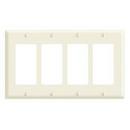 4-Gang Standard Size Thermoplastic Wall Plate or Faceplate in White
