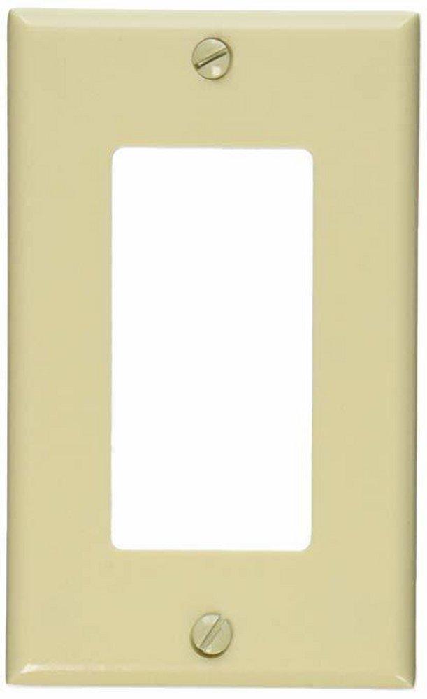 LEVITON Ivory 1-Gang Thermoplastic Nylon Wall Plate 