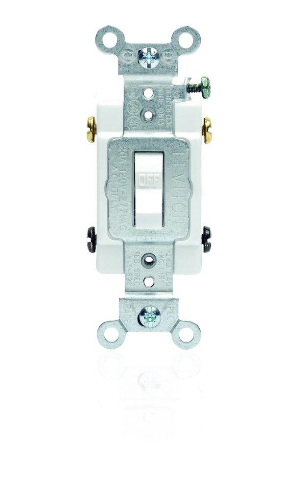 LEVITON White 2-Pole Toggle Switch 