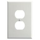 1-Gang Oversized Hard Plastic Duplex Receptacle in White