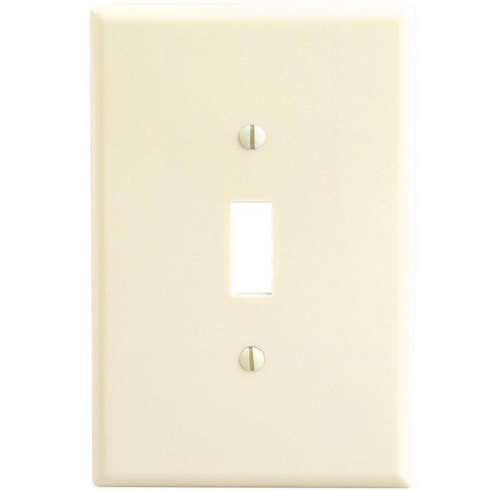 LEVITON Ivory Thermoset Plastic Wall Plate in Ivory 