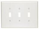 3-Gang Oversized Toggle Device Switch Wall Plate in White