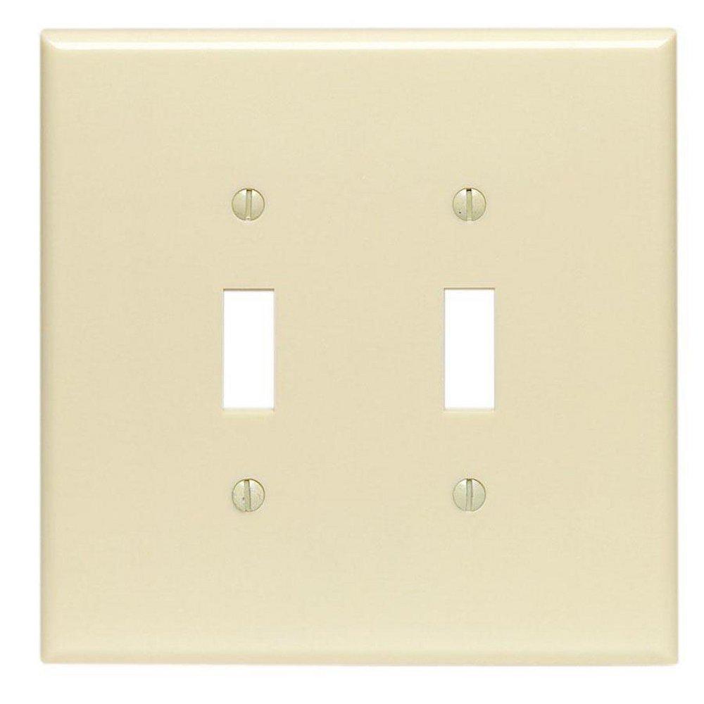 LEVITON Ivory Thermoset Plastic Wall Plate in Ivory 