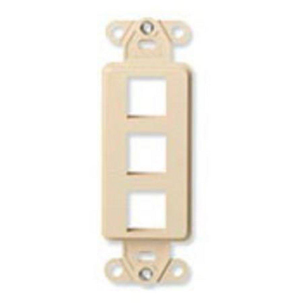 LEVITON White 3-Port Wall Plate 