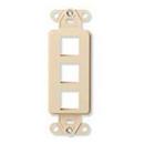 LEVITON White 3-Port Wall Plate 