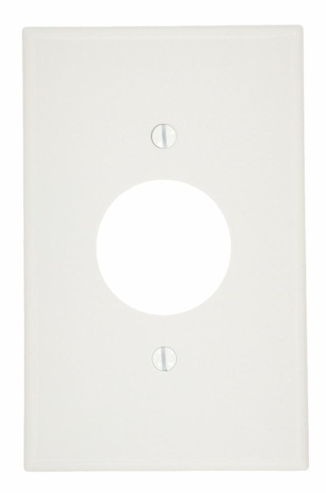 LEVITON White 1-Gang Single Receptacle Wall Plate 