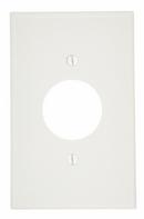 LEVITON White 1-Gang Single Receptacle Wall Plate 
