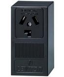 30A 125/250V Surface Mount Single Receptacle in Black