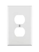 LEVITON White 1 Gang Thermoplastic Nylon Wall Plate 