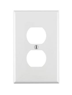 1 Gang Thermoplastic Nylon Wall Plate in White