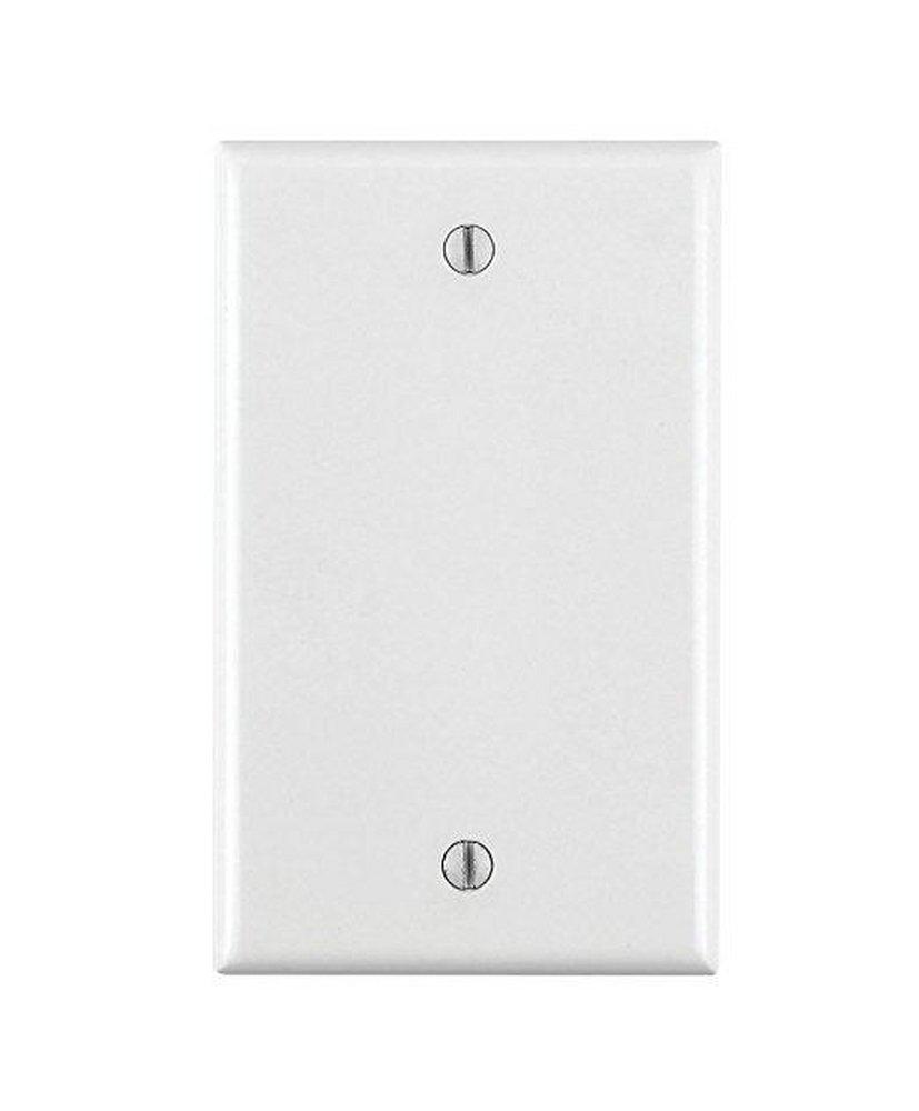 LEVITON White 1-Gang Blank Wall Plate Standard Size (Less Device) 