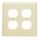 2-Gang Standard Size Receptacle Wall Plate in Ivory