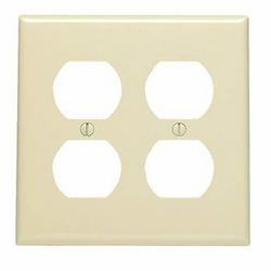 2-Gang Standard Size Receptacle Wall Plate in Ivory
