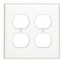 2-Gang Standard Size Receptacle Wall Plate in White