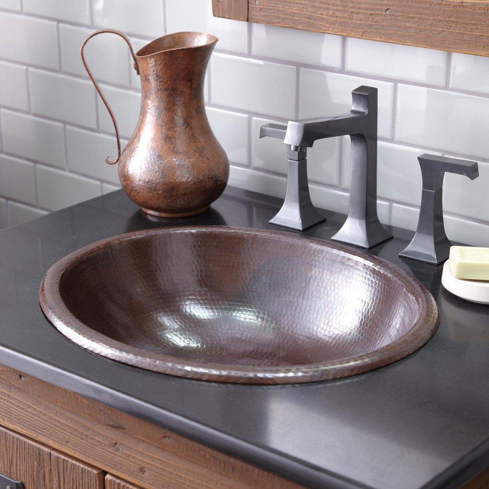 Native Trails Antique Copper Self-rimming/Drop-in Bathroom Sink 