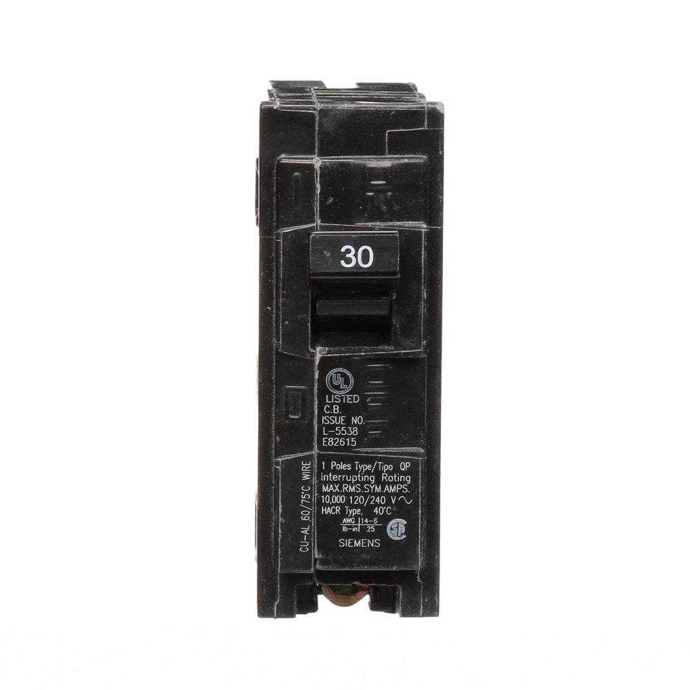 Siemens Energy & Automation 30 Amp 120 V 1-Pole Plug Inch Breaker 