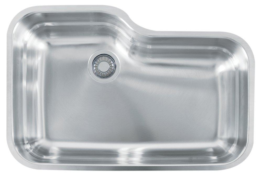 Franke Stainless Steel 30-11/16 x 20-1/16 in. No Hole Single Bowl Undermount Kitchen Sink 