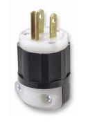 LEVITON Black 125 V 2-Pole 3-Wire Straight Blade Industrial Grade Plug 