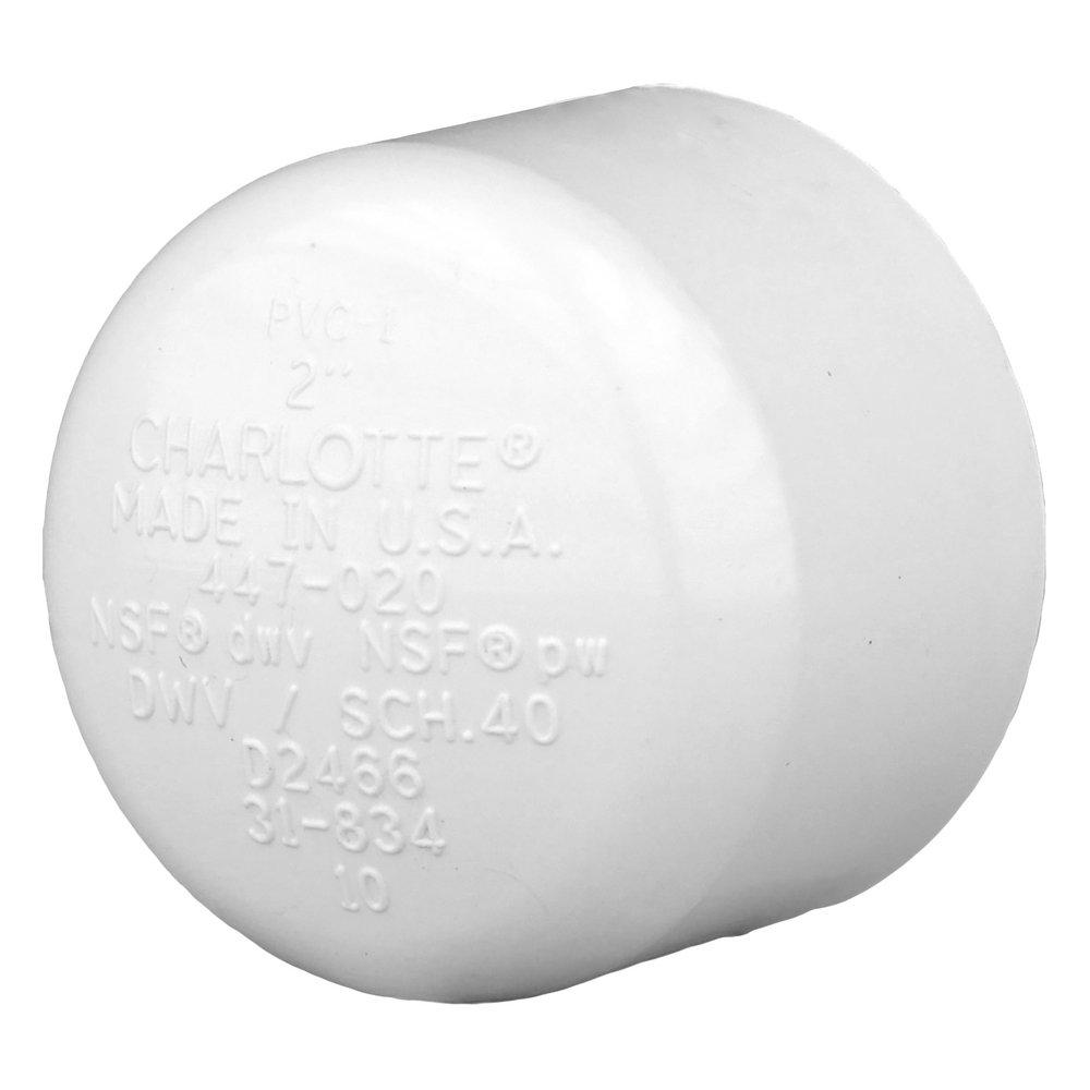 White PVC DWV Cap 