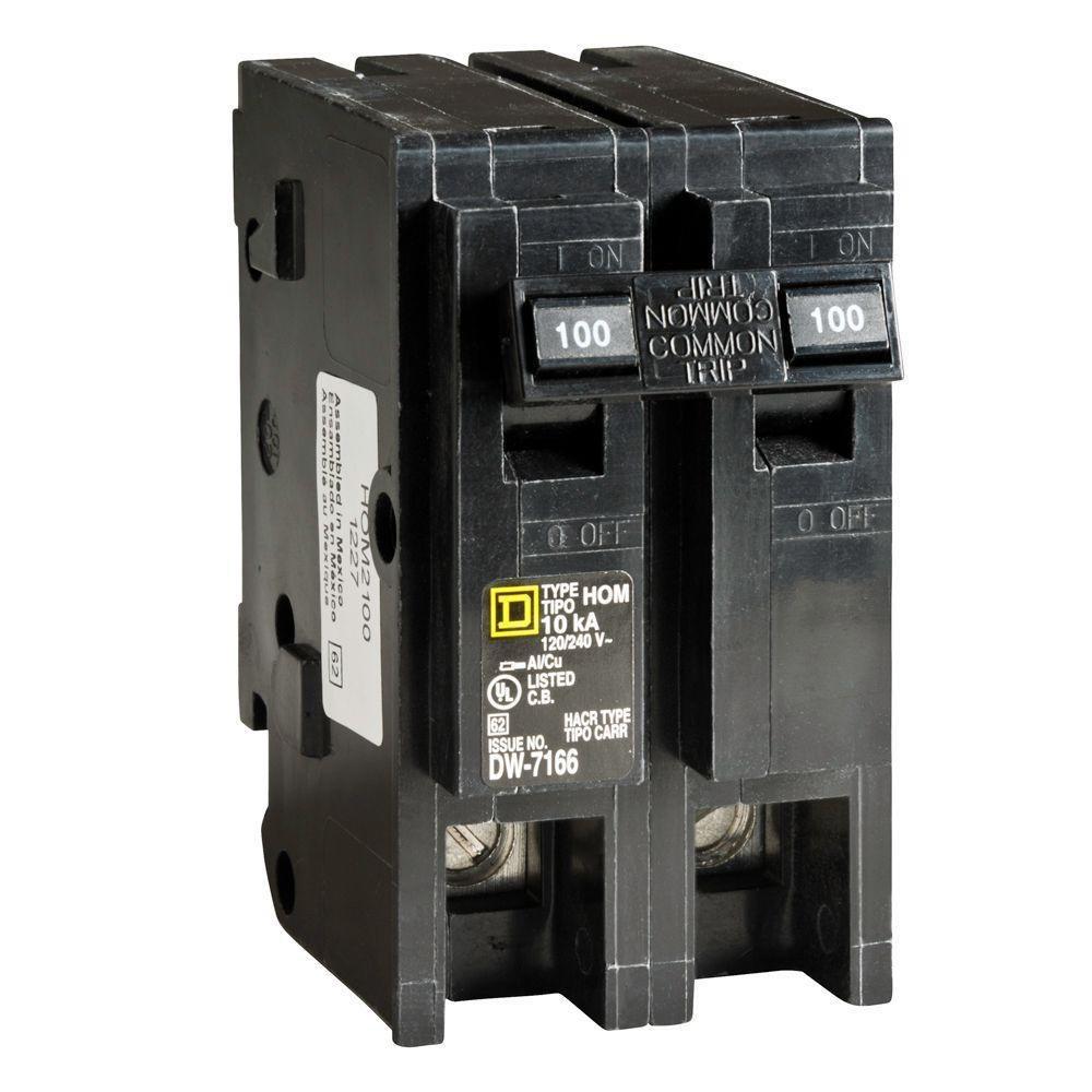Square D Company 120/240V 2-Pole Miniature Circuit Breaker 