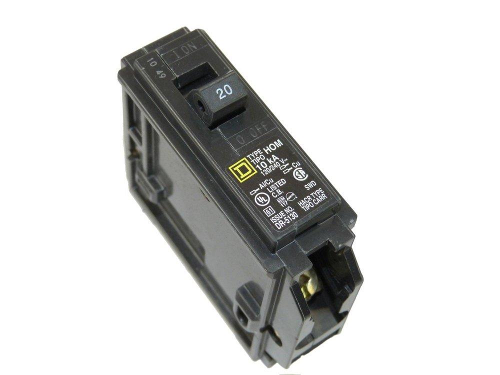 Square D Company 1-Pole Miniature Circuit Breaker 