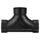 Black ABS DWV 2-Way Cleanout Tee 