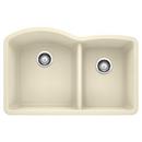 32 x 20-27/32 in. No Hole Composite Double Bowl Undermount Kitchen Sink in Biscuit