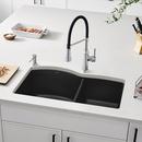 BLANCO Anthracite 32 x 20-27/32 in. No Hole Composite Double Bowl Undermount Kitchen Sink 