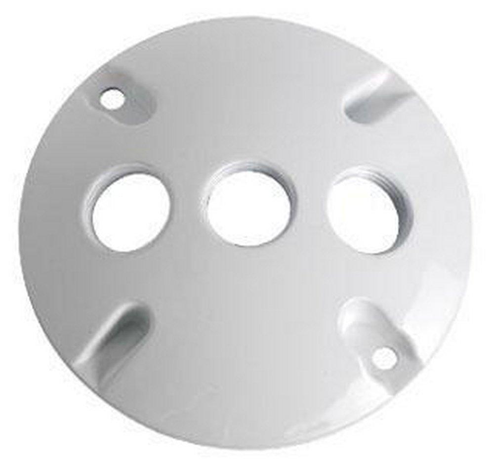 Mulberry Metal Products White 3-Hubs Aluminum Round Cover Whirlpool 