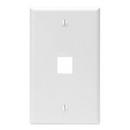 LEVITON White 1-Gang 1-Port Standard Wall Plate 