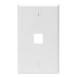 1-Gang 1-Port Standard Wall Plate in White