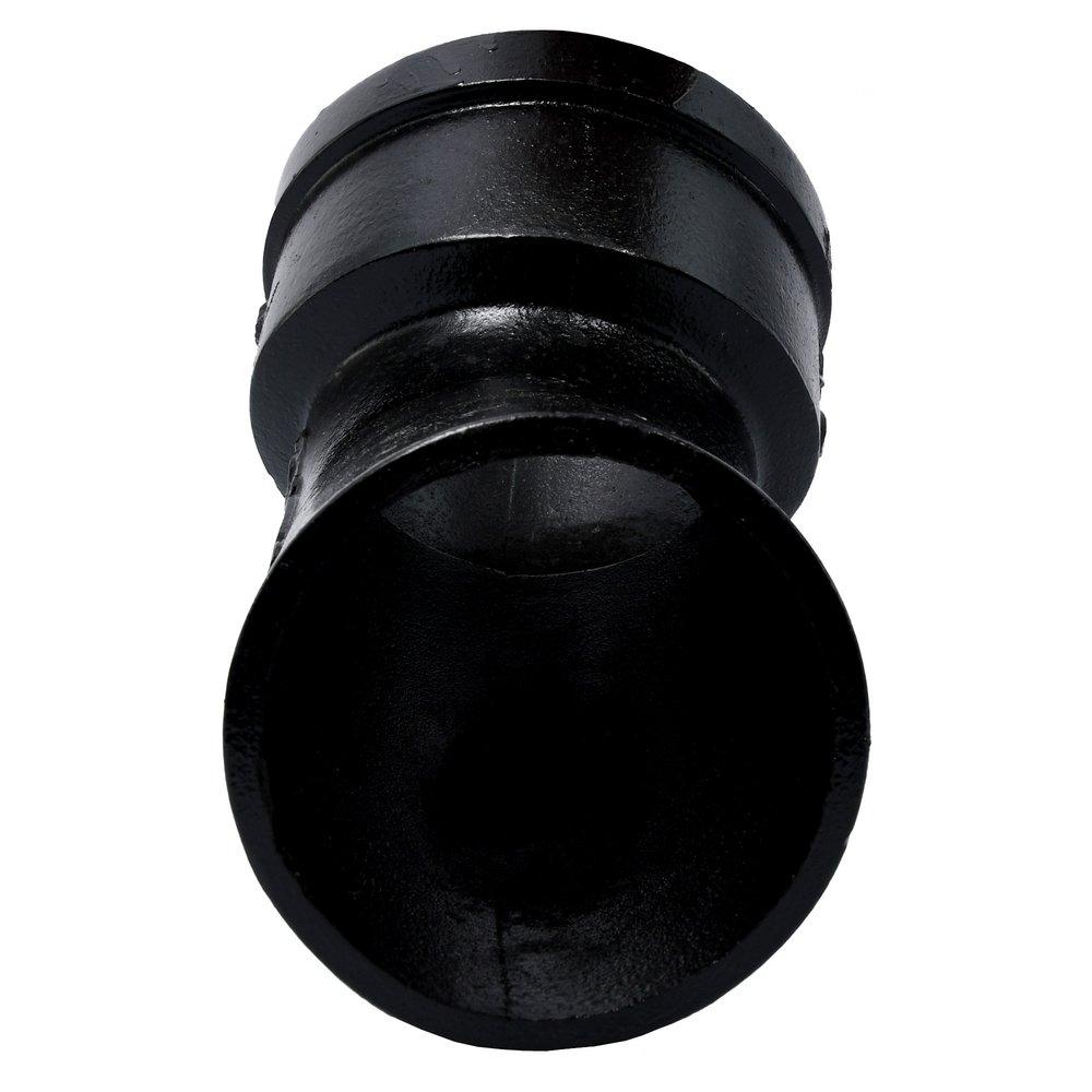 Black Spigot x Hub Extra Heavy Cast Iron 1/8 Degree Bend 