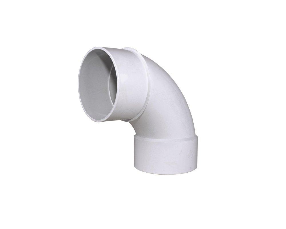 Hub x Spigot Solvent Weld Sewer Long Turn Straight SDR 35 PVC 90 Degree Elbow 
