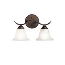 100 W 2-Light Medium Wall Sconce in Tannery Bronze